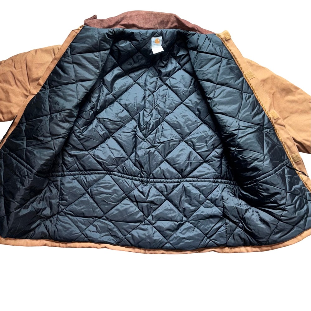 Carhartt‎ Men's Firm Duck New Coat Insulated Jacket Lined Men's 50 Tall Vintage - Picture 4 of 5